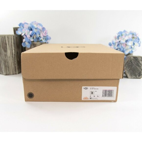 UGG Fluff Oh Yea Peach Sheepskin Fur Slippers Slides Sandals Size 8 NIB - Picture 9 of 9